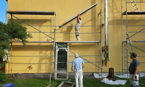 Scaffold Assembly Services Scaffold assembly by Palo Alto Scaffolding Rental for exterior painting and renovation projects.