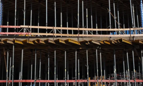 Heavy-Duty Support Scaffolding Heavy-duty support scaffolding installed by Palo Alto Scaffolding Rental for structural work.